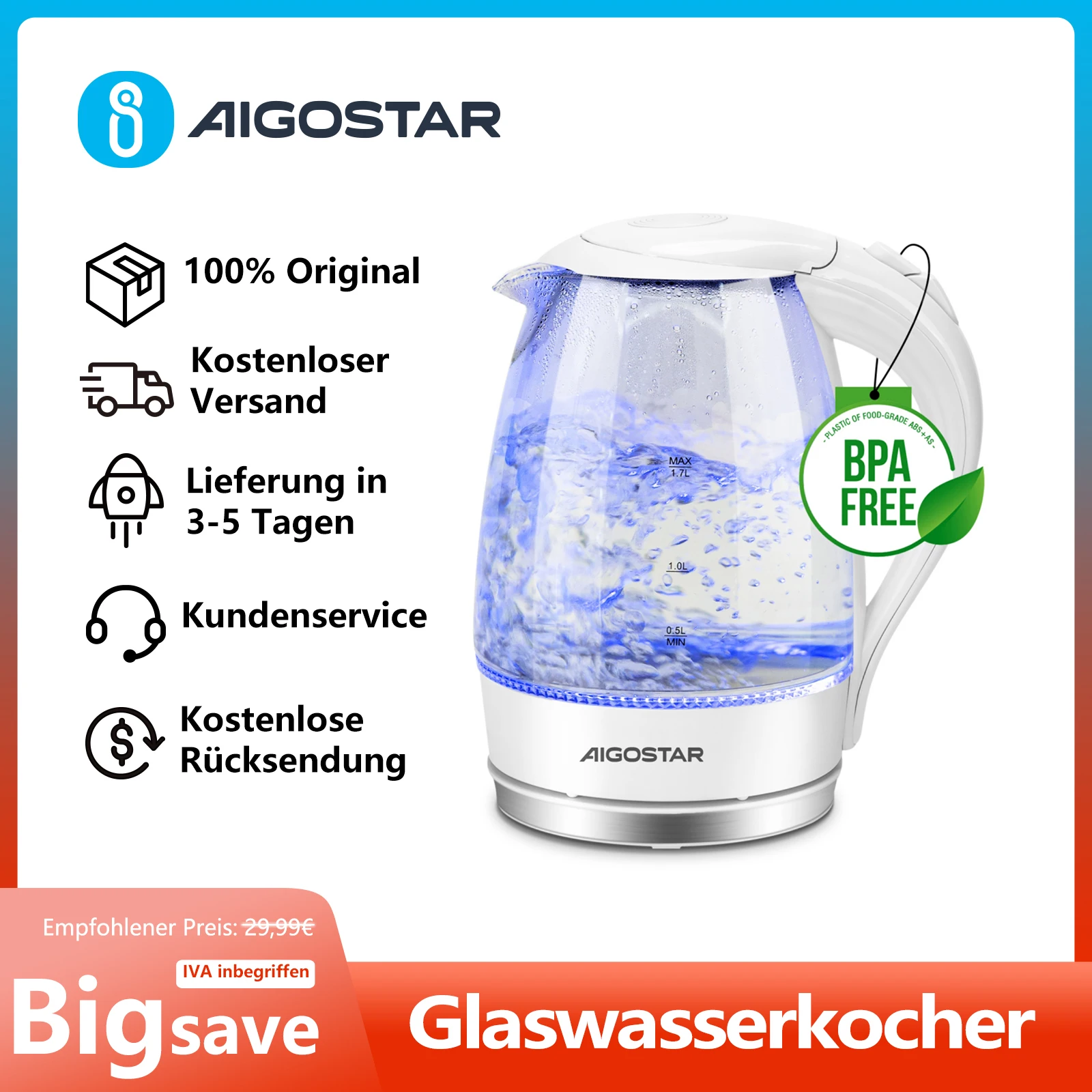 Elettrodomestici - Elettrodomestici da cucina - Bollitori elettrici