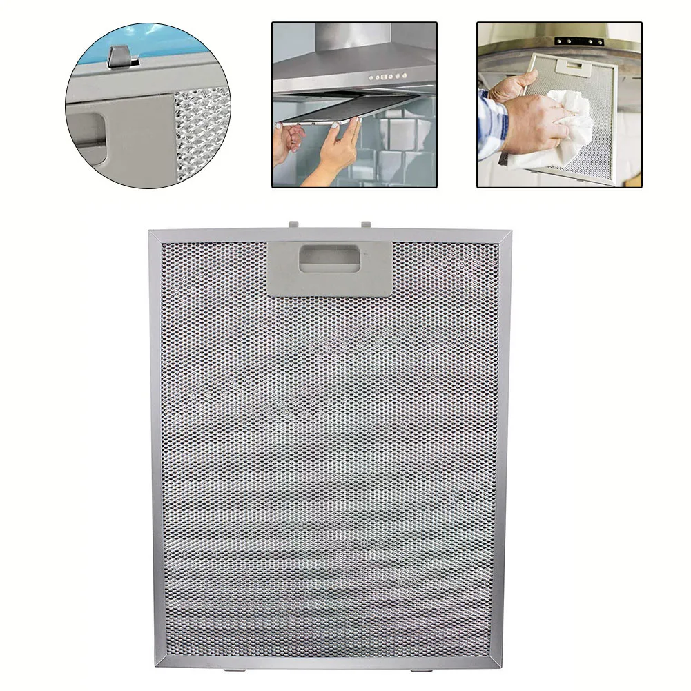 

Cooker Hood Filters Range Hood Exhaust Suction Metal Grease Filter Range Hood Metal Mesh Kitchen Extractor Vent Filter