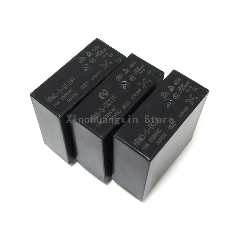 Electromagnetic power relay HRM3-S-DC5V HRM3-S-DC12V HRM3-S-DC24V A set of normally open 4-pin 10A250VAC can replace the HF36F-S