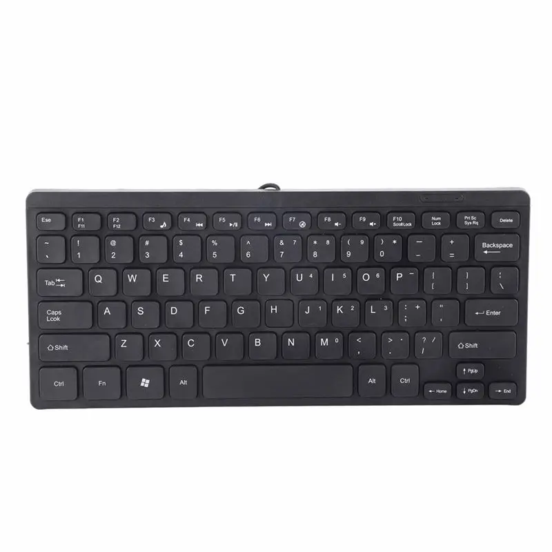Well Made-USB Wired Multimedia Keyboard 78 Keys ABS Waterproof For Home PC Desktop Laptop Computer