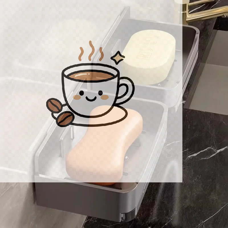 Home Bathroom Sink - Tempat Sabun Dinding Tanpa Bor, Dapat