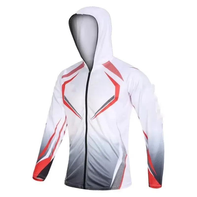 الصيف الرجال طويلة الأكمام الشمس حماية هوديي قمصان الصيد Camisa دي Pesca أداء الصيد خفيفة الوزن الفانيلة ملابس الصيد