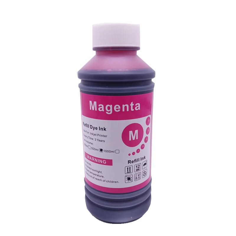 500ML Universal BK C M Y Refill Dye Based Ink Large Capacity Use For Epson Canon HP Brother Lexmark Samsung Dell Inkjet Printer