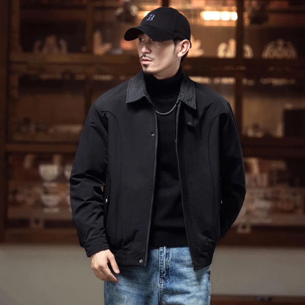 معطف سميك للرجال ملابس خارجية من Cityboy ملابس شتوية مبطنة ملابس خروج كلاسيكية فضفاضة غير رسمية دافئة مبطنة بالقطن سترة منفوخة #3