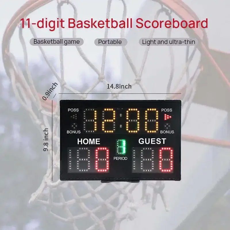 Best GX LED Indoor Digital Scoreboard 11 Digits Display Multi Sports Electronic Scoreboard For Basketball Tennis Football Baseba