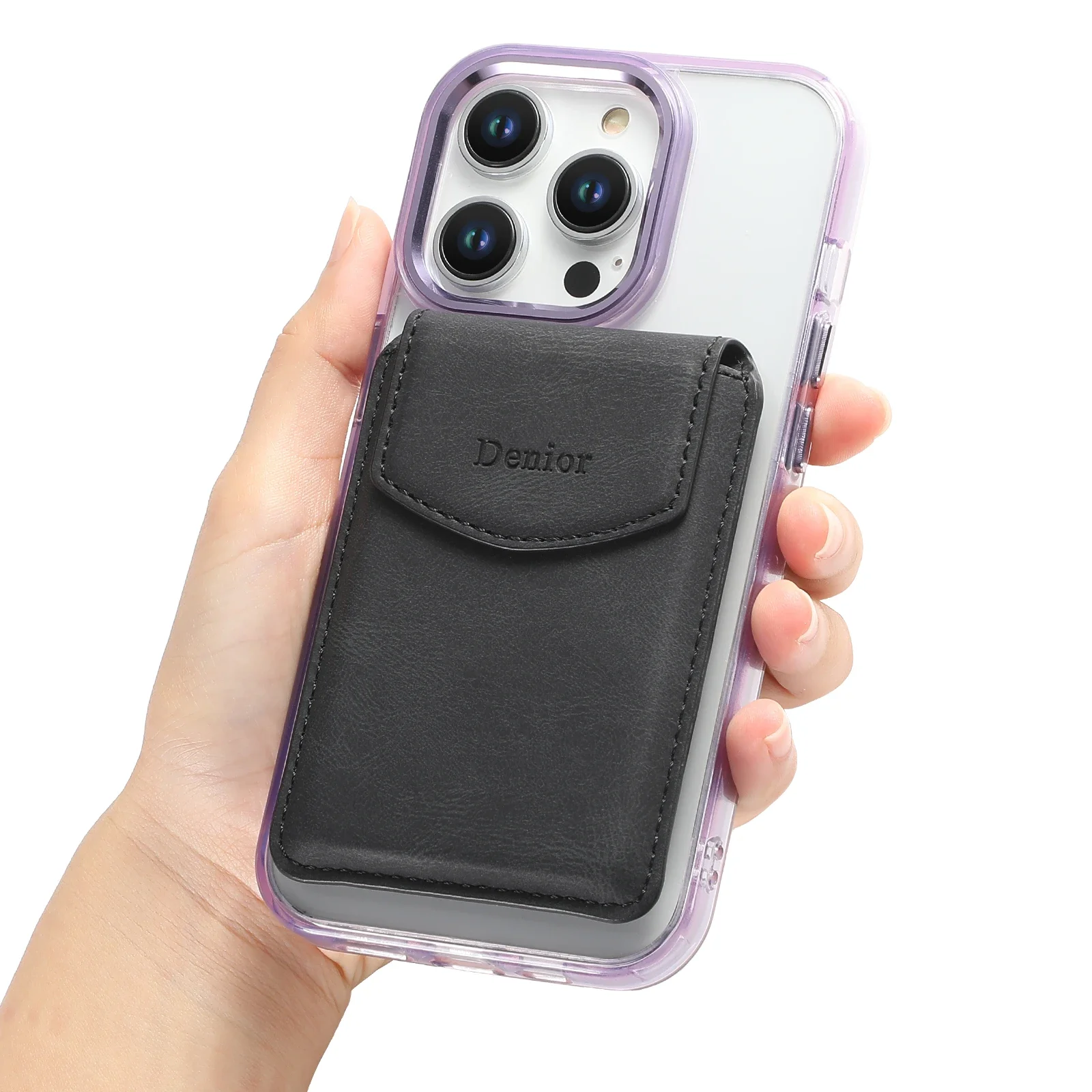 الأعمال الفاخرة Sle الجلود الاصطناعية بطاقة الائتمان مغناطيسية قوية (فتحة للبطاقات) ملحق الهاتف آيفون 17 حافظة للبطاقات المحفظة