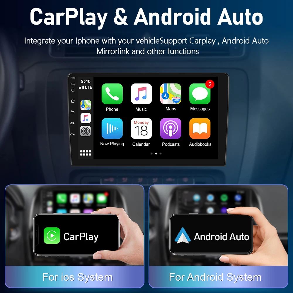 Podofo 8g 128g carplay android radio für honda accord 9 2.0l 2013-2016 auto multimedia player 2din kopf einheit gps navi autoradio