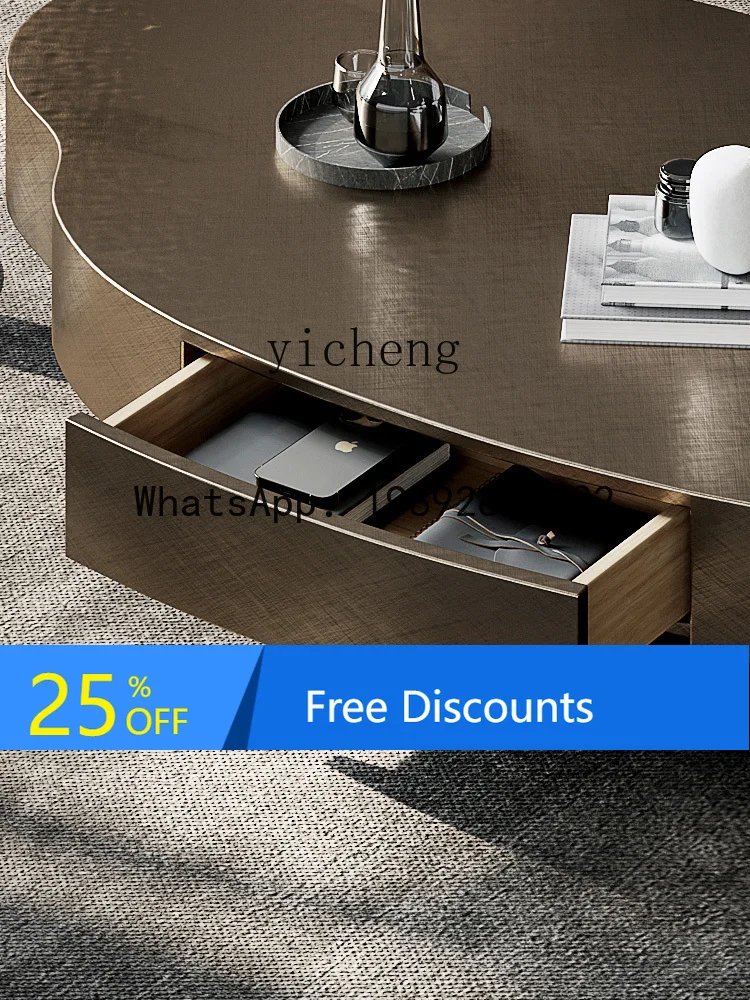 coffee table light luxury modern high sense living room home irregular coffee table combination Internet celebrity round