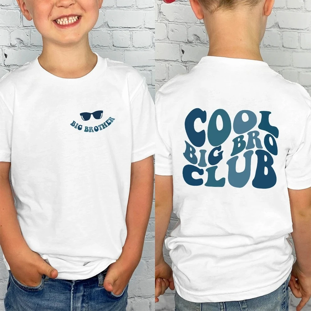 

Cool Big Bro Club Shirt Cute Sibling Toddler Outfit Promoted To Big Brother Tops Outfit Baby Announcement Gift for Kid