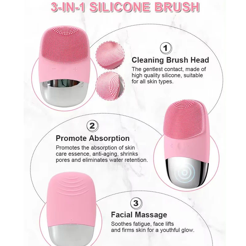 Brosse électrique de nettoyage du visage, nettoyant pour le visage, épurateur de peau, masseur de peau, outils de soins de la peau