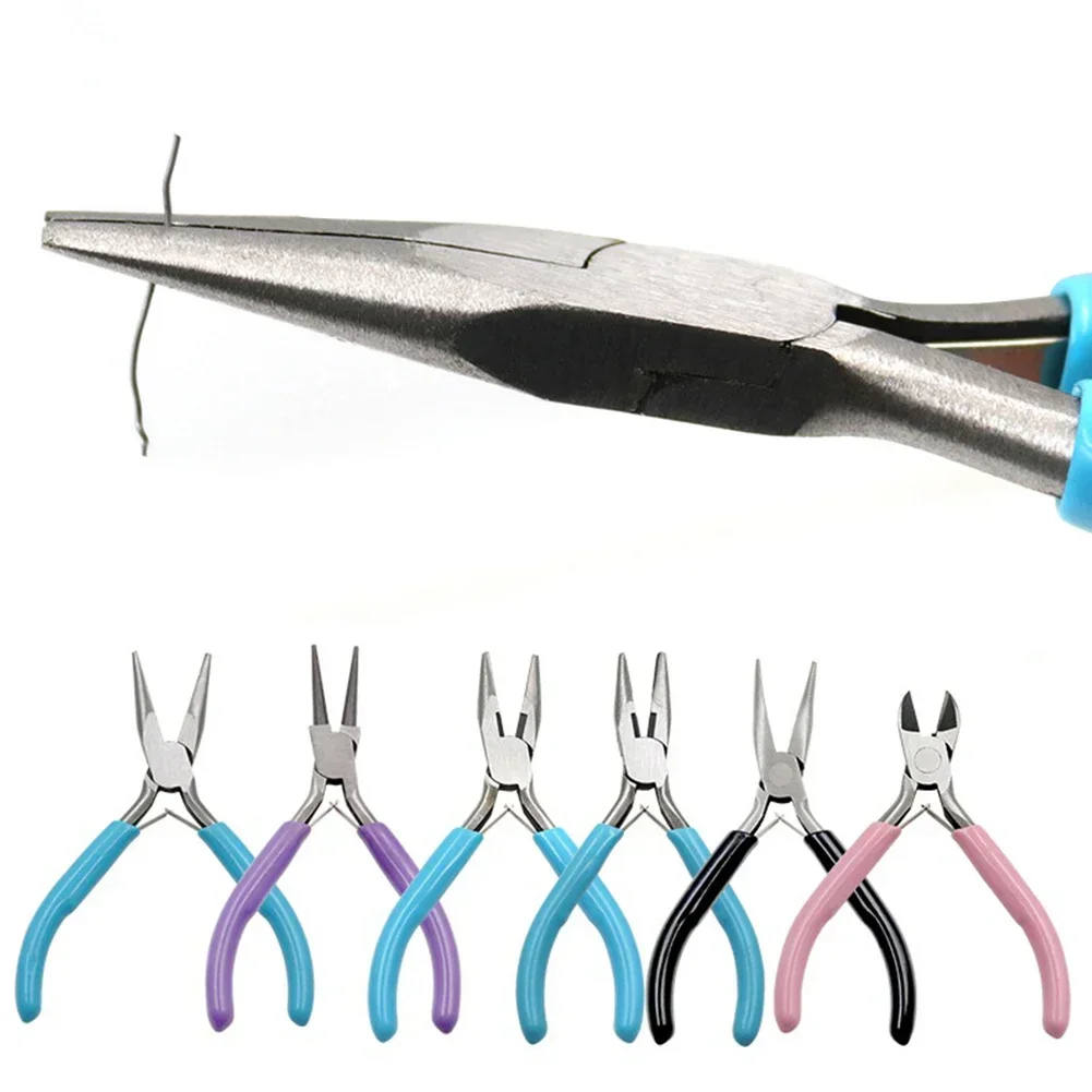 1Pcs Non-slip Handle Jewelry Plier Jewelry/Beads/accessories/crafts Repair Making Round Nose Needle Nose Pliers Hand Tool