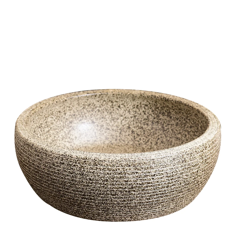 

Art basin on the table basin European round retro bathroom ceramic hand wash bathroom