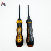 Dual-purpose screwdriver Adjustable length screwdriver Carbon steel shaft Quality material for ergonomic grip