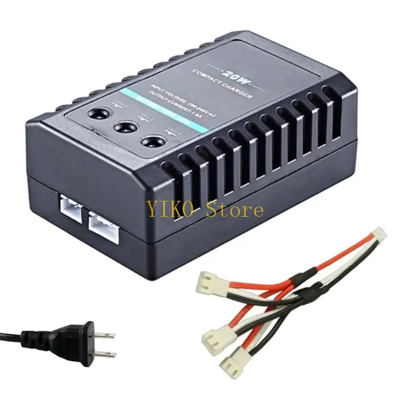 K32C B3 Battery Set for 7.4V Lithium Packs, 20W LiBattery with 100-240 V Input, 1.6 A & 1-to-3 3Pin Balanced