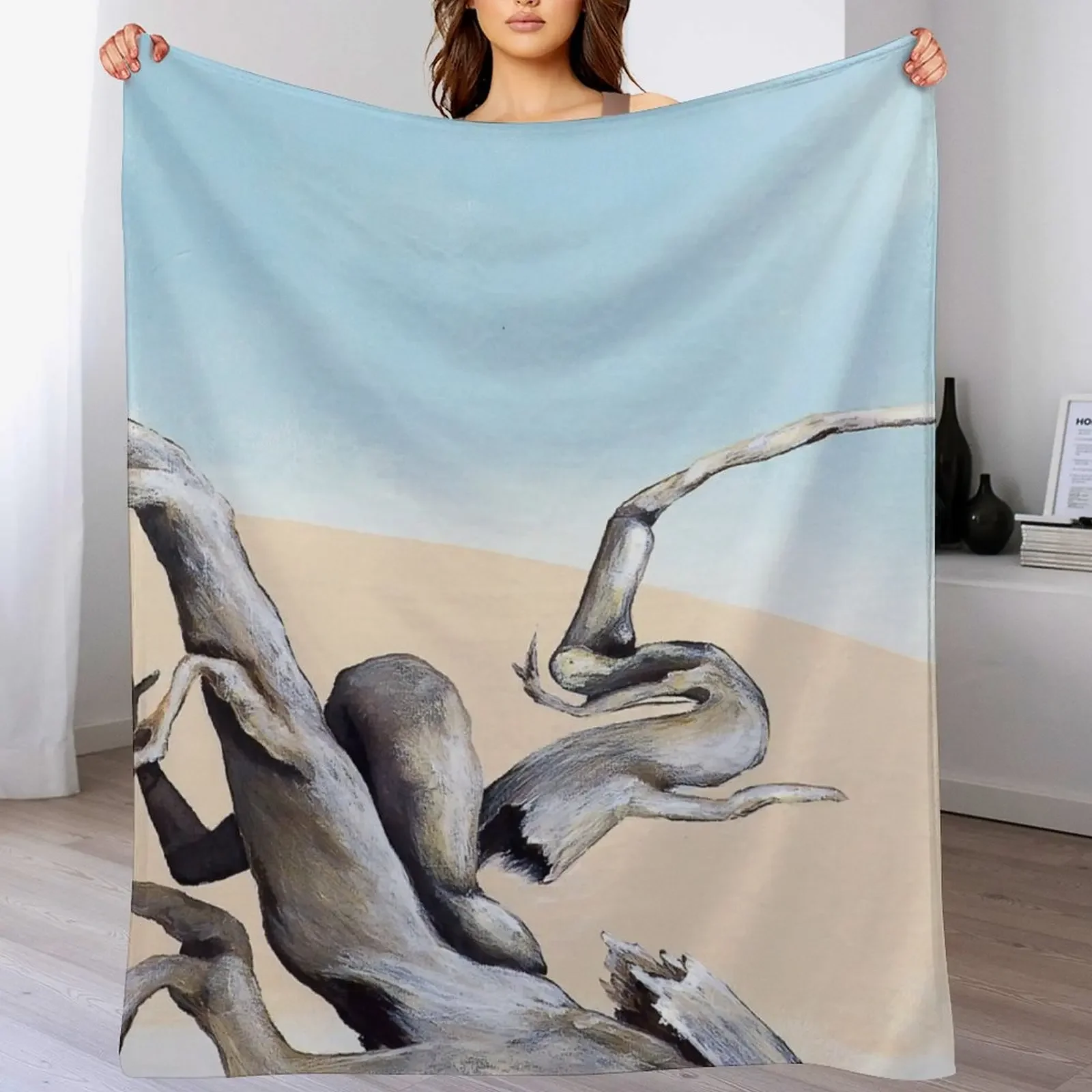 Driftwood Art Throw Blanket Thermal heavy to sleep Bed linens Blankets