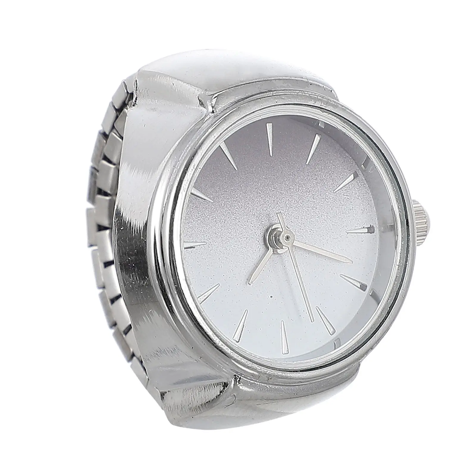 Finger Watch Ring Number Round Watch-shaped Zinc Alloy Fashion Quartz Digital Man