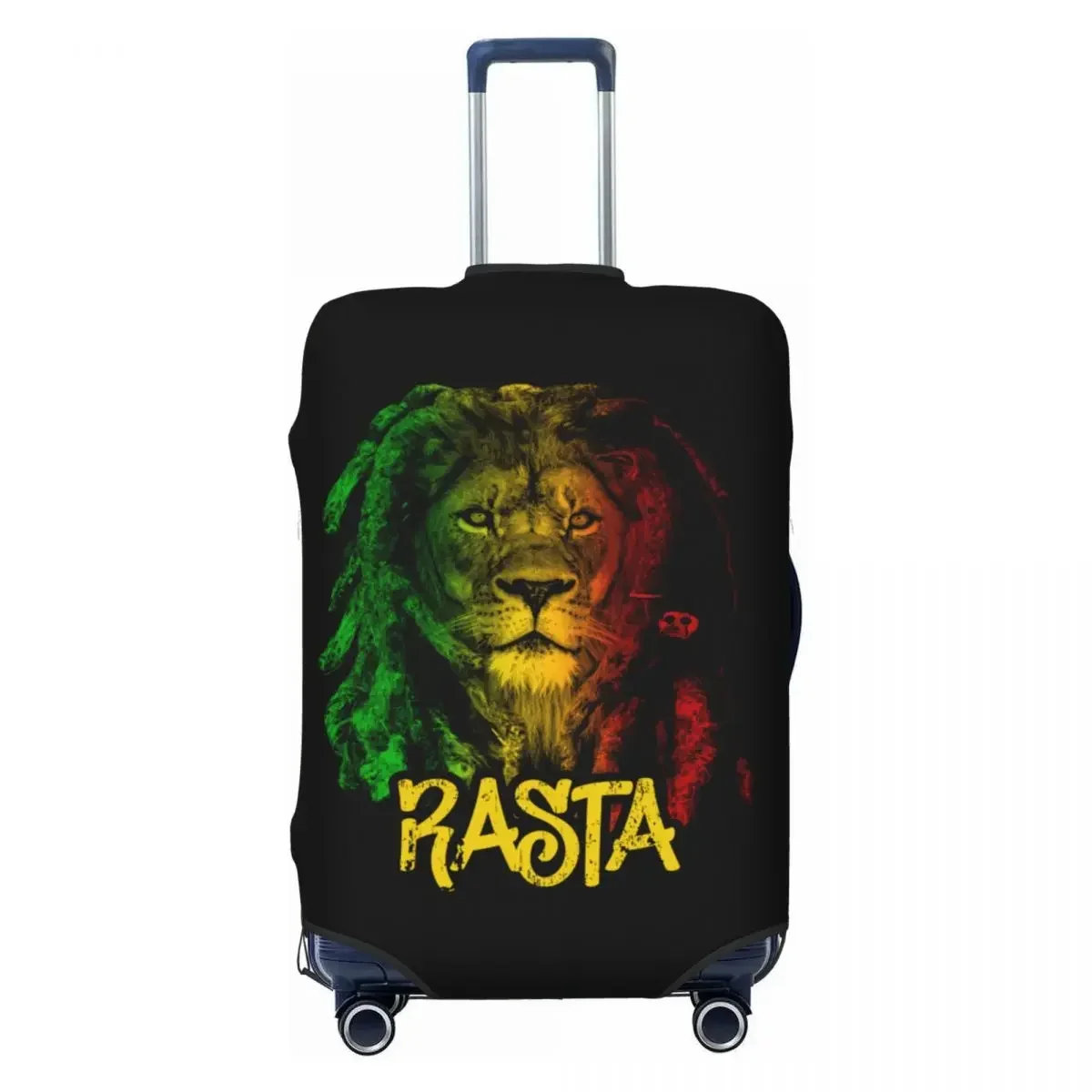 Custom Jamaica Flag Rasta Suitcase Cover Washable Jamaican Pride Travel Luggage Covers for 18-32 inch