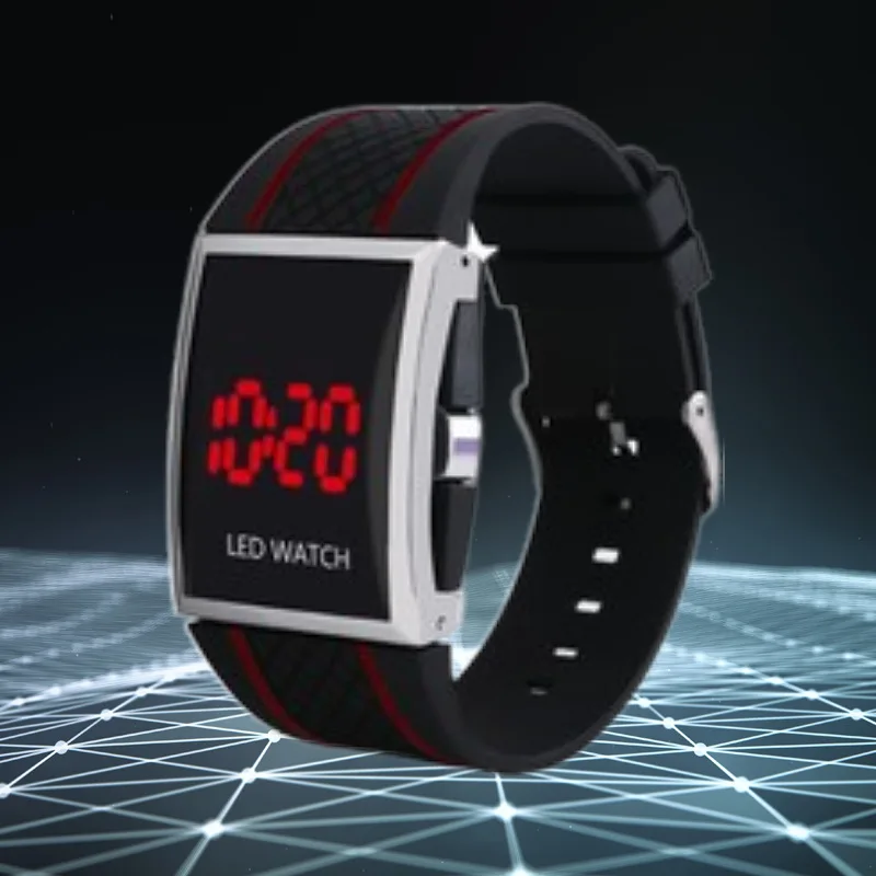 Sports Watch Electronic LED Digital Wristwatch for Men Women Fashion Casual Simple Silicone Waterproof Bracelet Clock