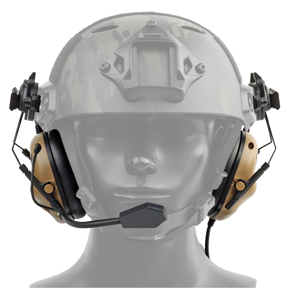 Tactical Headset Non-picking Noise-Cancelling Headset For Helmet Headset Baofeng Radio PTT Adapter Mobile Earphone