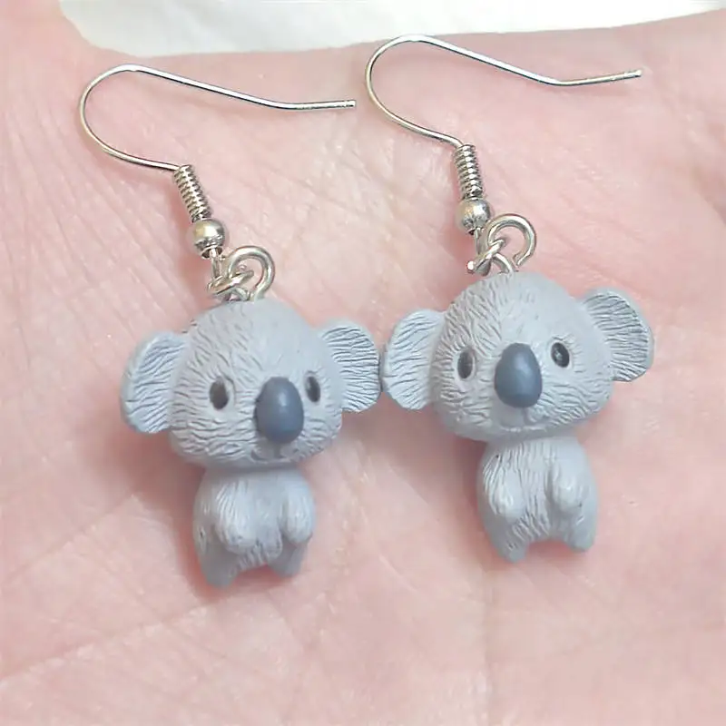 Cute Koala Earring Animal Girl Unique Fashion Women Jewelry Accessories Pendant Friend Family Gift