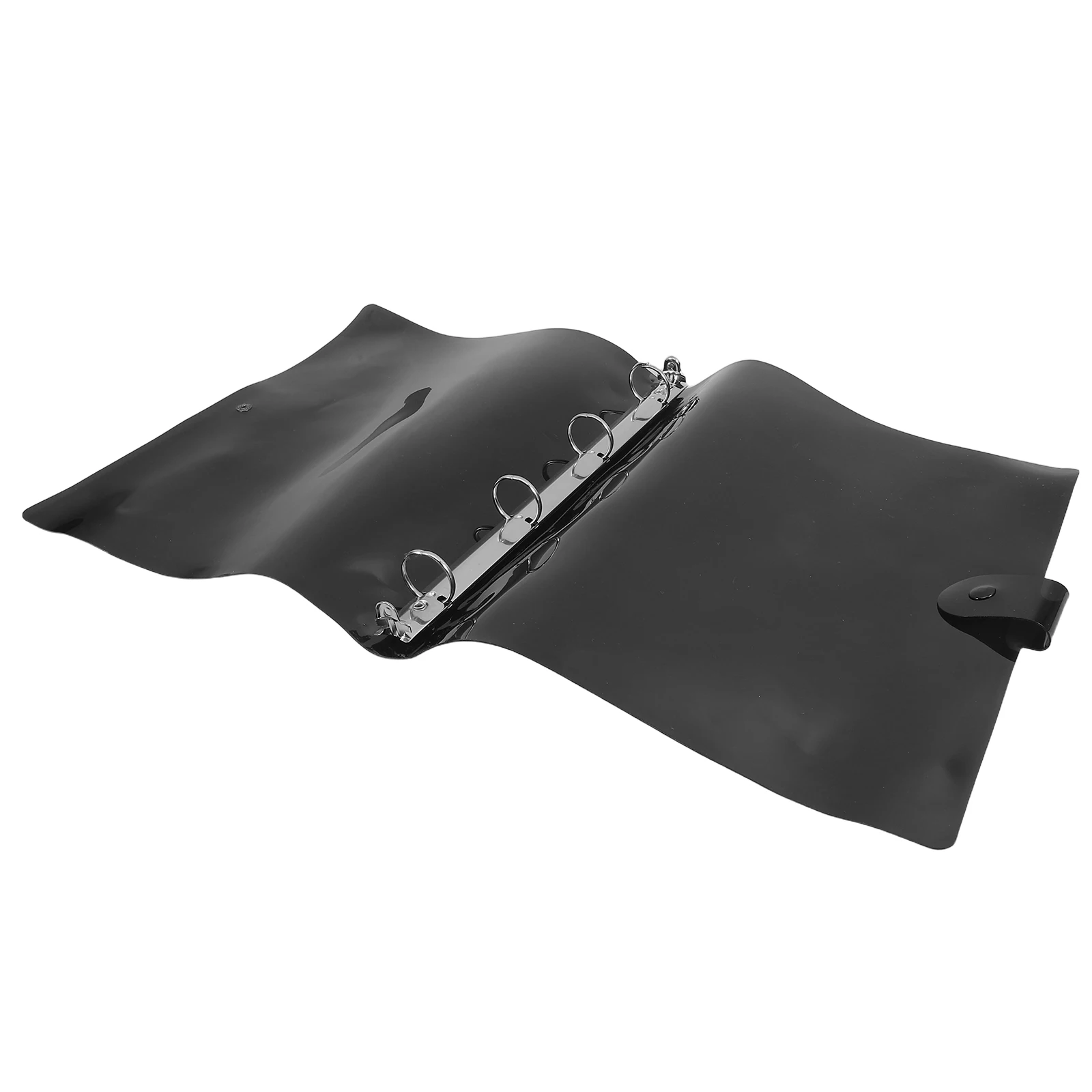 

Loose Leaf Notebook Binder Black A4 4-hole PVC Cover Refillable Protector Planner Notebook Cover Pages Leaf Binder Portable