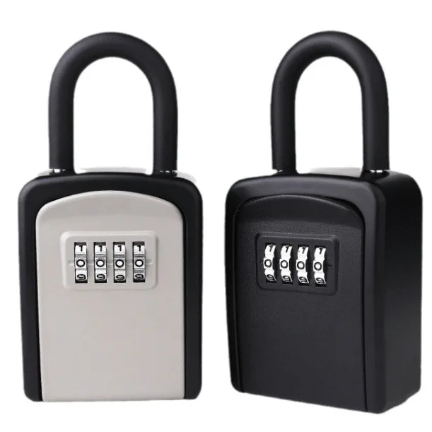 Zinc Alloy Hook Key Box 4 Digit Combination Password Safe Weatherproof Key Safe Security Storage Box