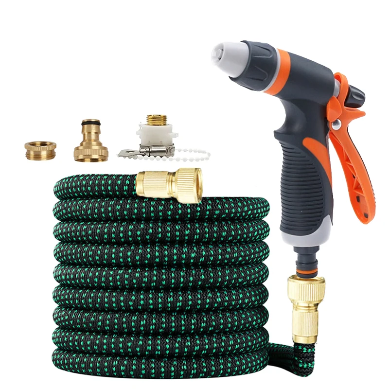 25FT-125FT Gardening Flexible Telescopic Hose, Adjustable Water Gun, Car Wash Water Gun - Garden Hose, Garden Watering Supplies