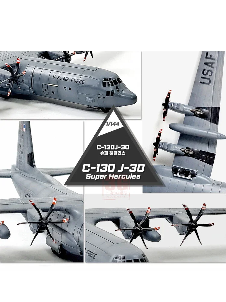 Academy-Kit de modelo de avión ensamblado, 12631, Lockheed, C-130J-30, Super Hercules, transporte, 1/144