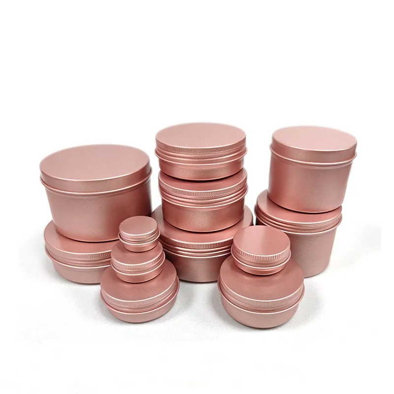 30 Stuks, Rose Gouden Aluminium Pot Met Aluminium Schroefdop Cosmetische Lippenbalsem Blikken Lotion Fles Crème Container, 50Ml 150Ml