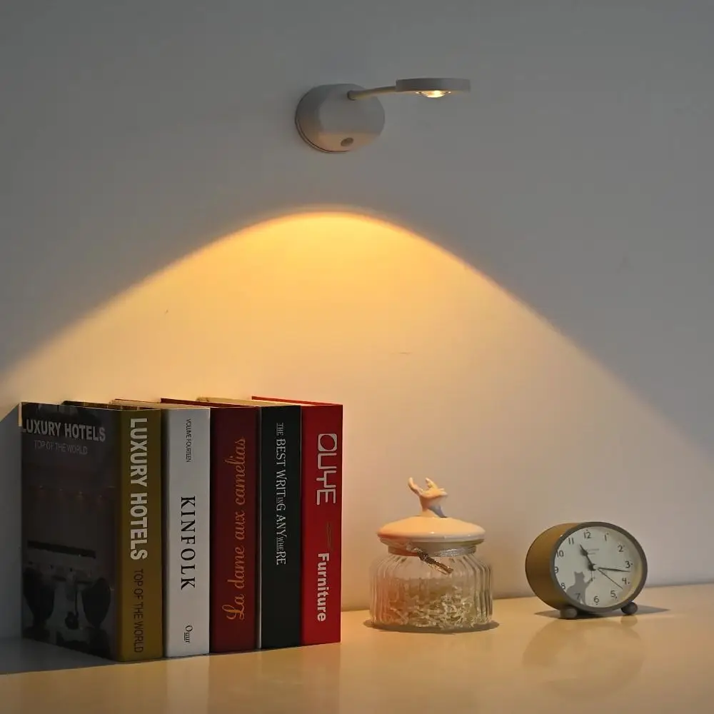 LED Wireless Spotlight Cat-Eye Bulb Battery Operated Wall Lamp Motion Sensor 360° Rotation Picture Light Artwork Lighting