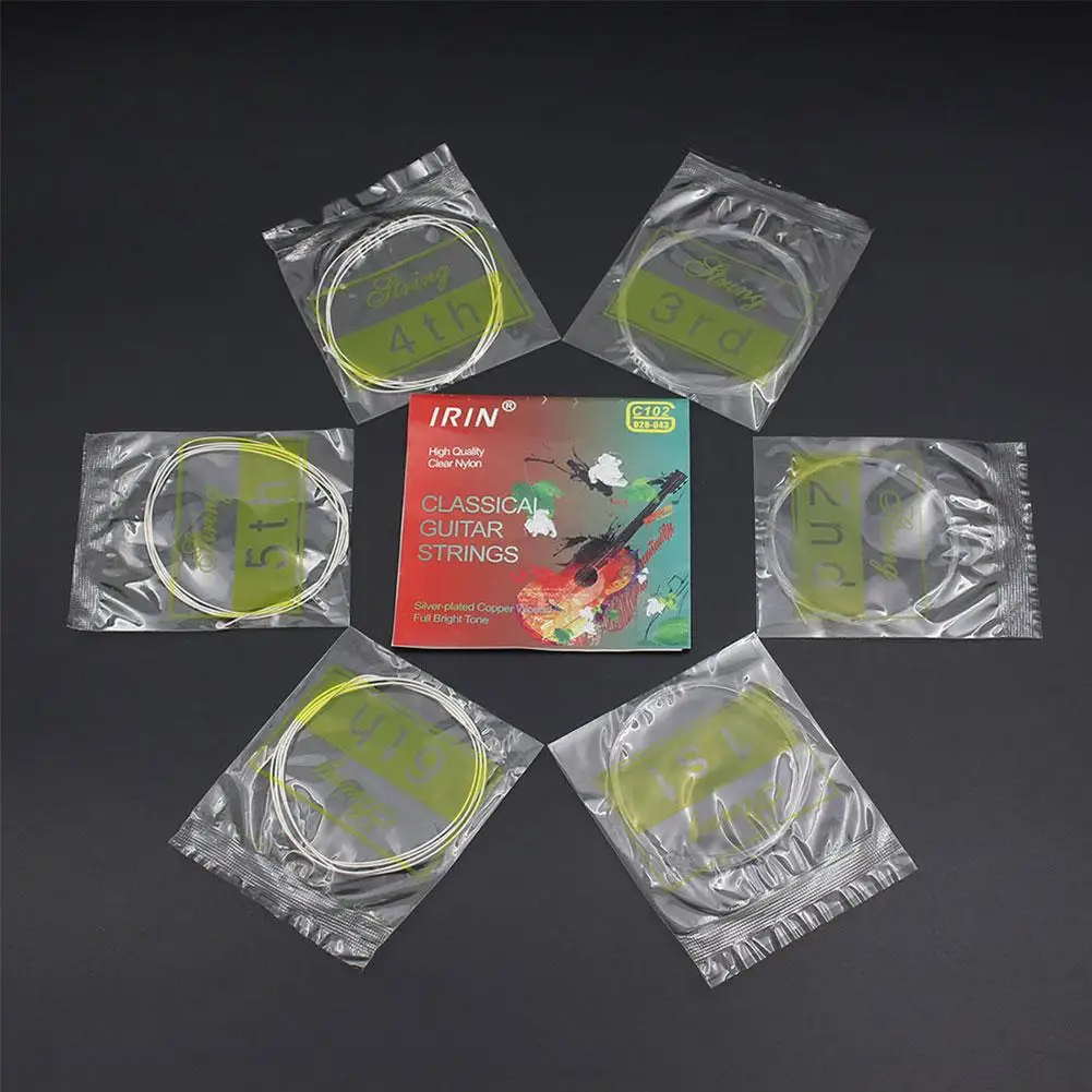 6Pcs/Set Transparent Nylon Guitar Strings Lassical Classic Guitar Strings Replacement Parts