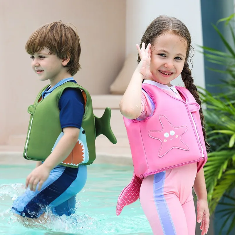 

Toddlers Swim Vest Boys Girls Cute Cartoon Swimming Aid Buoyancy Clothing Safety Vest Kids Floatation Life Jacket for 2-6 Years