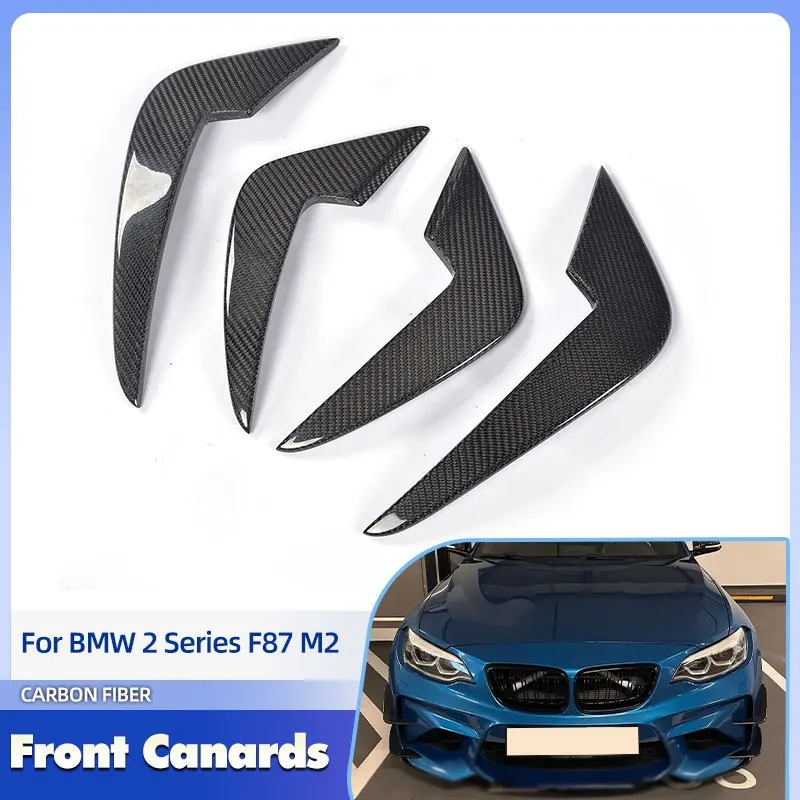 

Car Front Bumper Canards Carbon Fiber for BMW 2 Series F87 M2 Coupe 2-Door 2016 2017 Racing Fog Lamp Air Vent Trims Body Kits