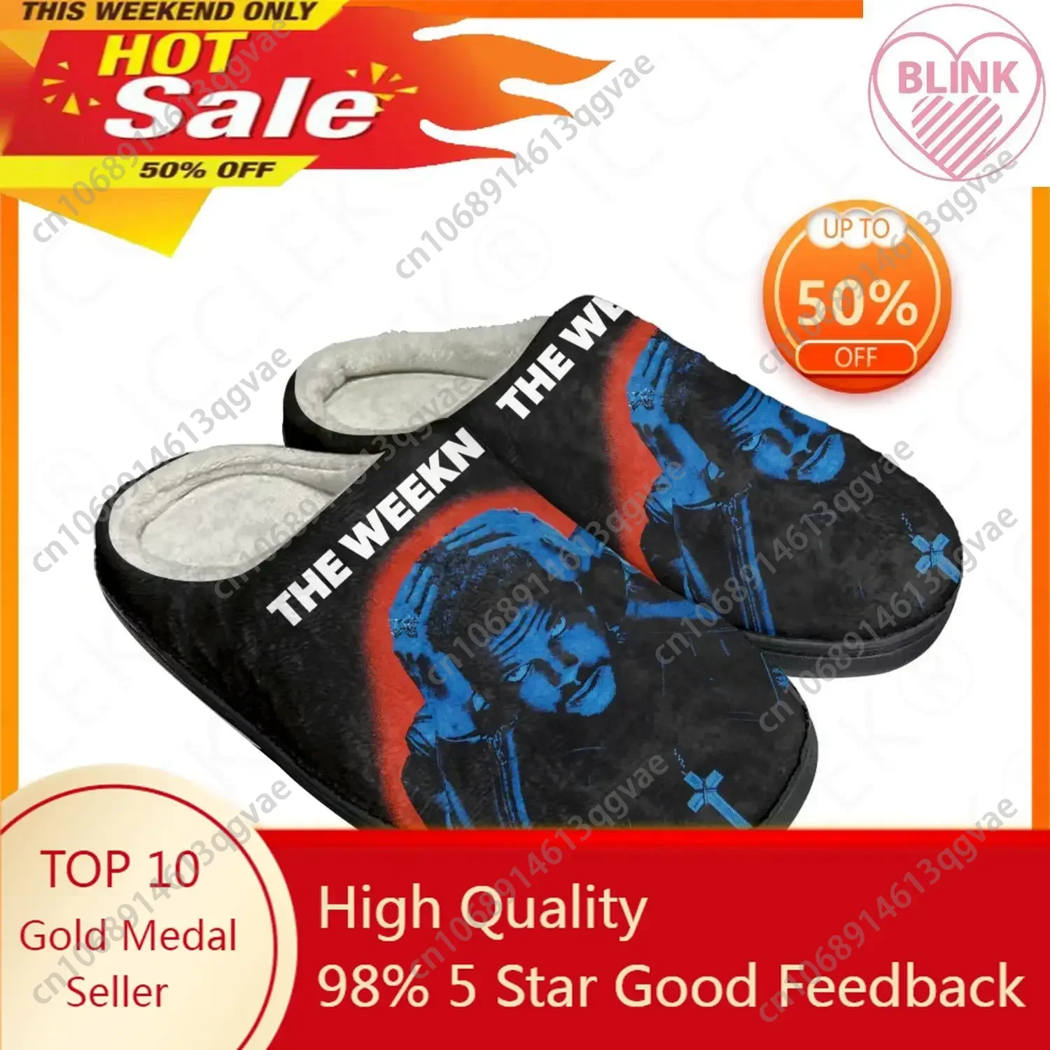 

The Weeknd Canada Abel Home Cotton Custom Slippers Mens Womens Sandals Plush Bedroom Casual Keep Warm Shoe Thermal Slipper Black