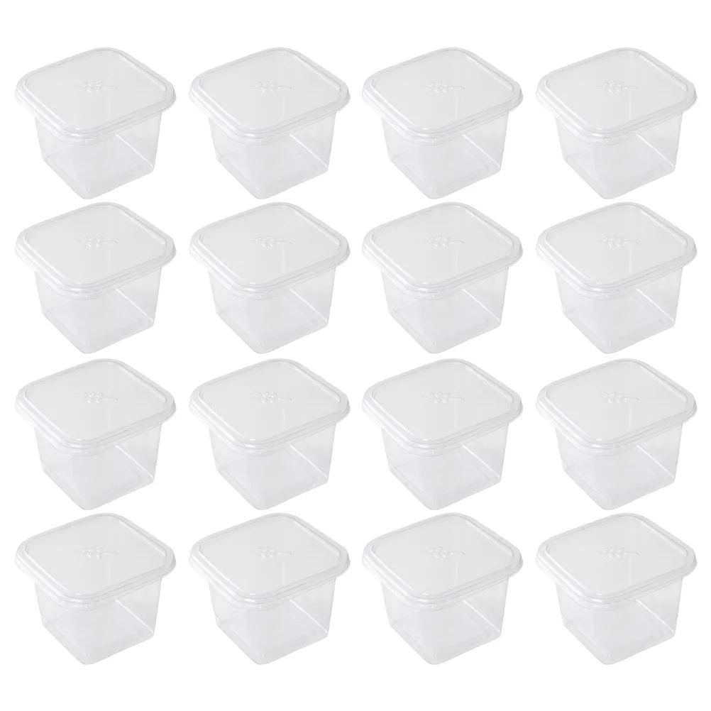 50Pcs Clear Cake Containers Mini Dessert Boxes Cupcake Biscuit Storage Reusable Sturdy Party Favor Packaging Mini Cake Boxes