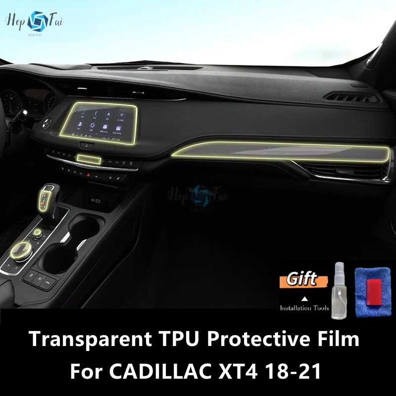 

For CADILLAC XT4 18-21 Car Interior Center Console Transparent TPU Protective Film Anti-scratch Repair Film Accessories Refit