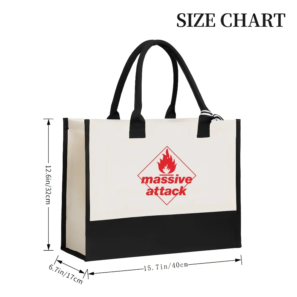 Mive Attack Logo 2026 وصول جديد موضة عملية واسعة قابلة لإعادة الاستخدام حمل حقيبة نمط طباعة 2 لهجة الثقيلة كتف كبير