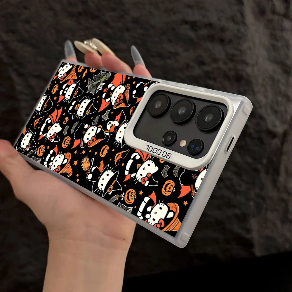 Halloween sanrio olá kitty s25fe caso para samsung s25 s24 ultra casos para galaxy s23 s22 s21 fe s20 ultra plus 5g capa de telefone
