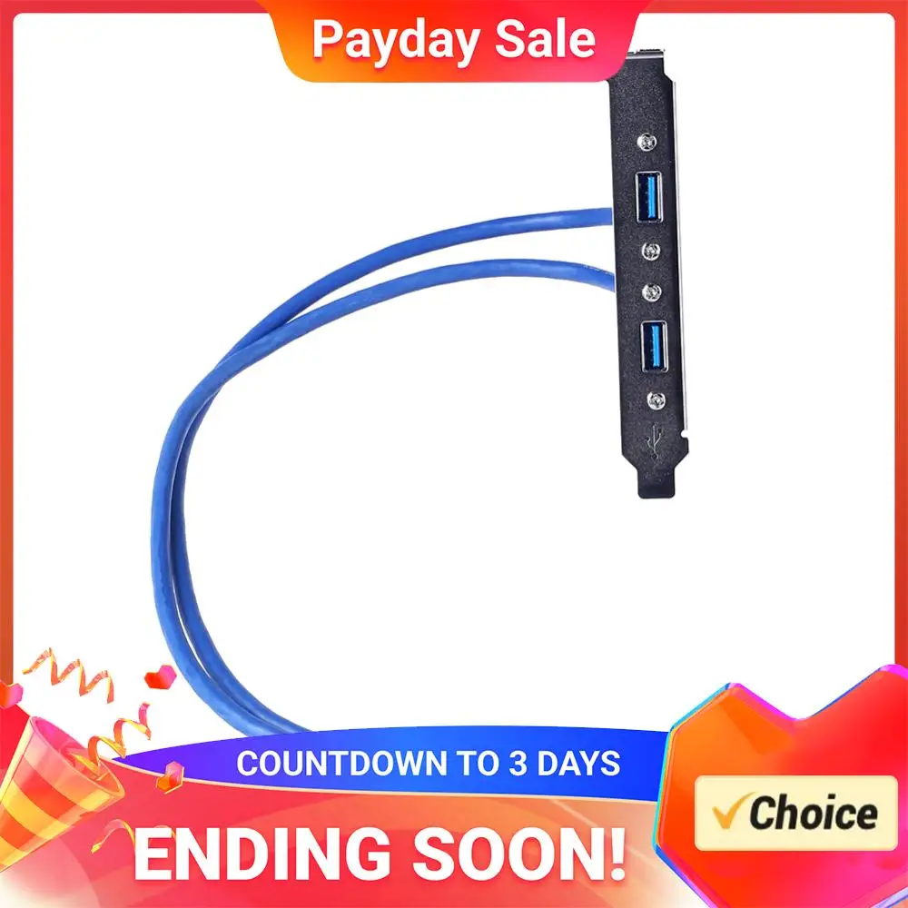 

Motherboard Panel Bracket Extension Cable USB 3.0 20 Pin to Dual USB3.0 Baffle Adapter Cable for PC Computer