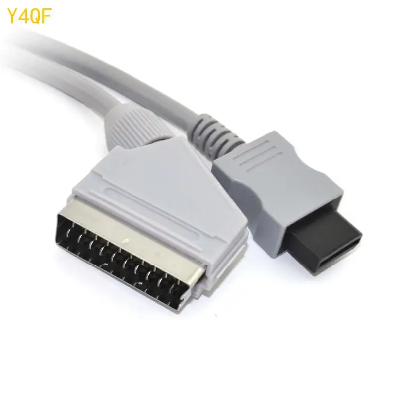 Y4QF RGB SCART VIDEO AV CORD CABLE لـ WII-U لعبة فيديو