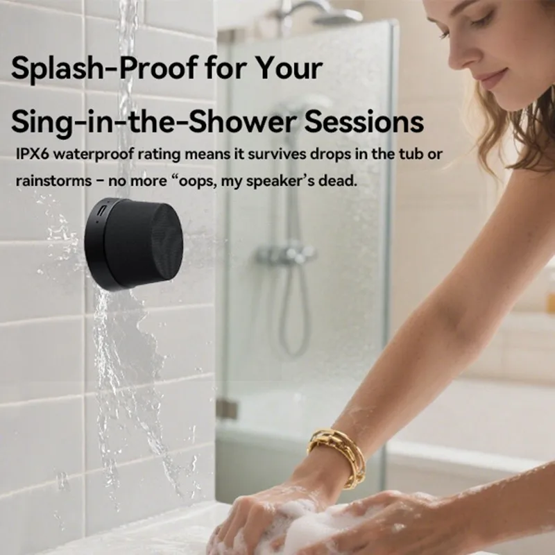 FULL-Magnetic Bluetooth Speaker - Portable, Waterproof , Long Play Time, Wireless Mini Speaker With Phone Stand