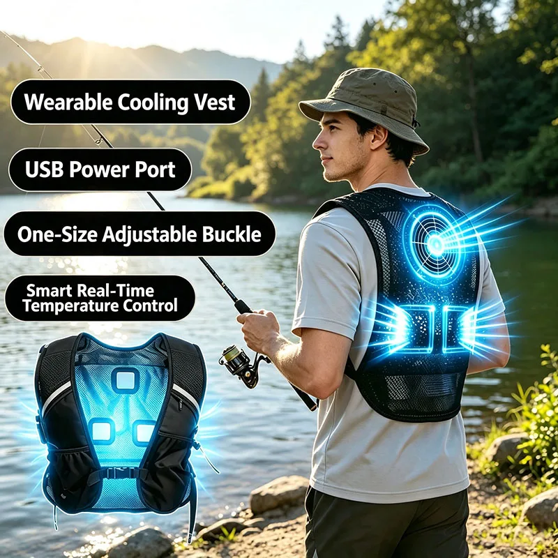 Summer Semiconductor Cooling Air Conditioning Suit Outdoor Construction Site Vest Cooling Airconditioning Suit Vest Cooling Suit