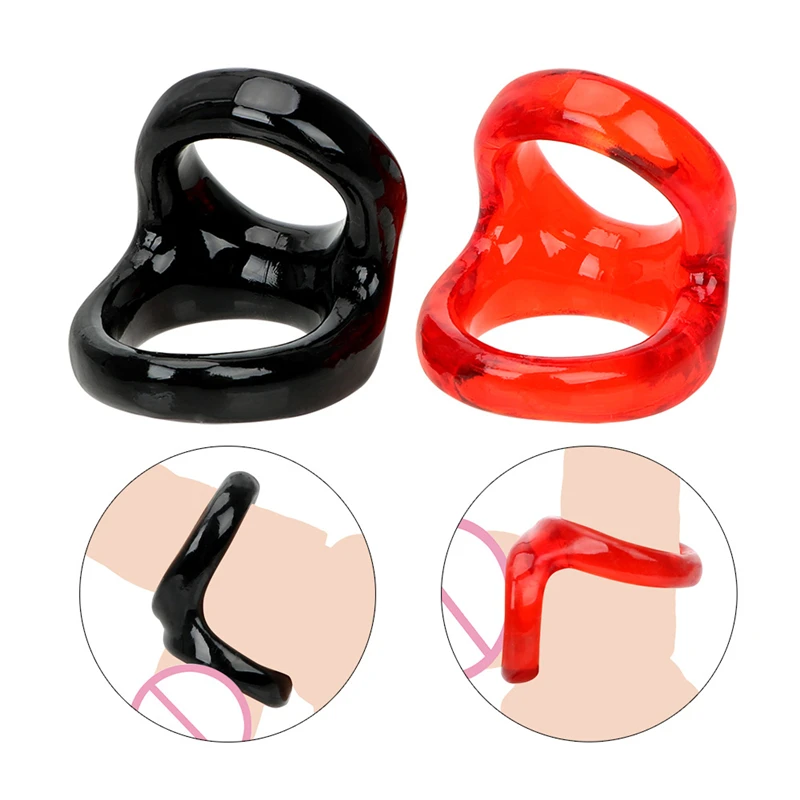 Anel do galo do silicone reutilizável para homens Anel do pénis do prazer duplo Ejaculação do atraso masculino, maca do pénis, exercício Cockring, Bdsm, brinquedo adulto do sexo