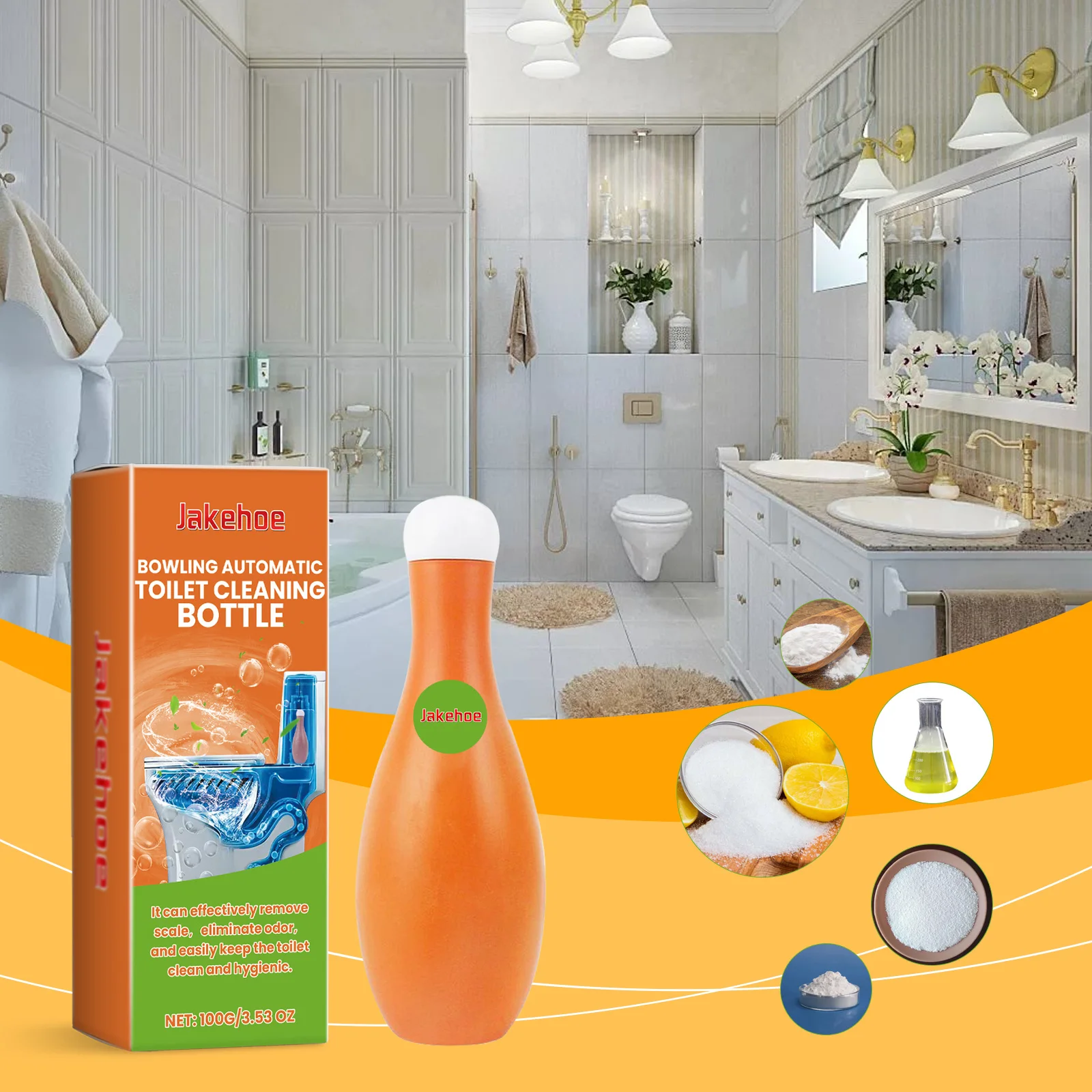 

Bowling Toilet Cleaner Eliminates Urine Automatic Toilet Cleaner Gel Toilet Deodorizer - Household Toilet Cleaner Bottle