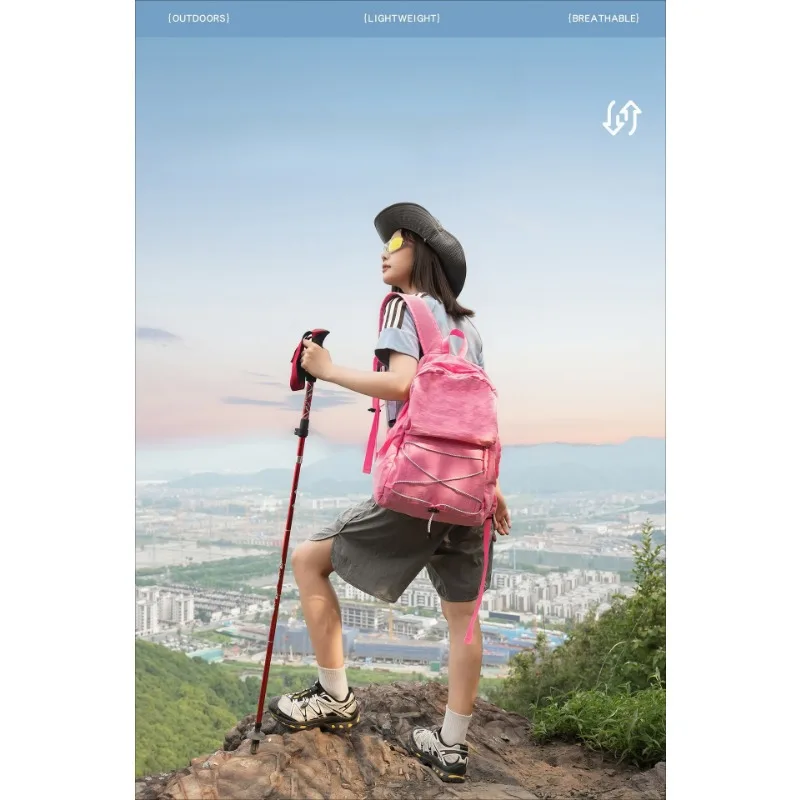1pcs Polyester Lightweight Backpack Soft Loose Shape Perfect For Shooting Campus Hiking Multi-scene Daily Storage Rucksack