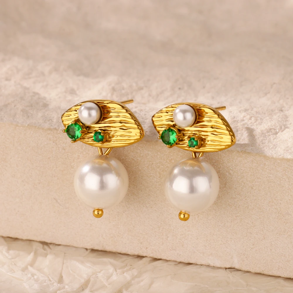 Elegant Stainless Steel Openwork Zirconia Earrings Women's Minimalist Style 18K Gold-Plated Flower Earring Jewelry Free Shipping