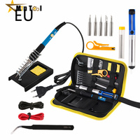 Temperature Electric Soldering Iron 220V 110V 60W Welding Solder Rework Station Heat Pencil Tips Repair Tool Set