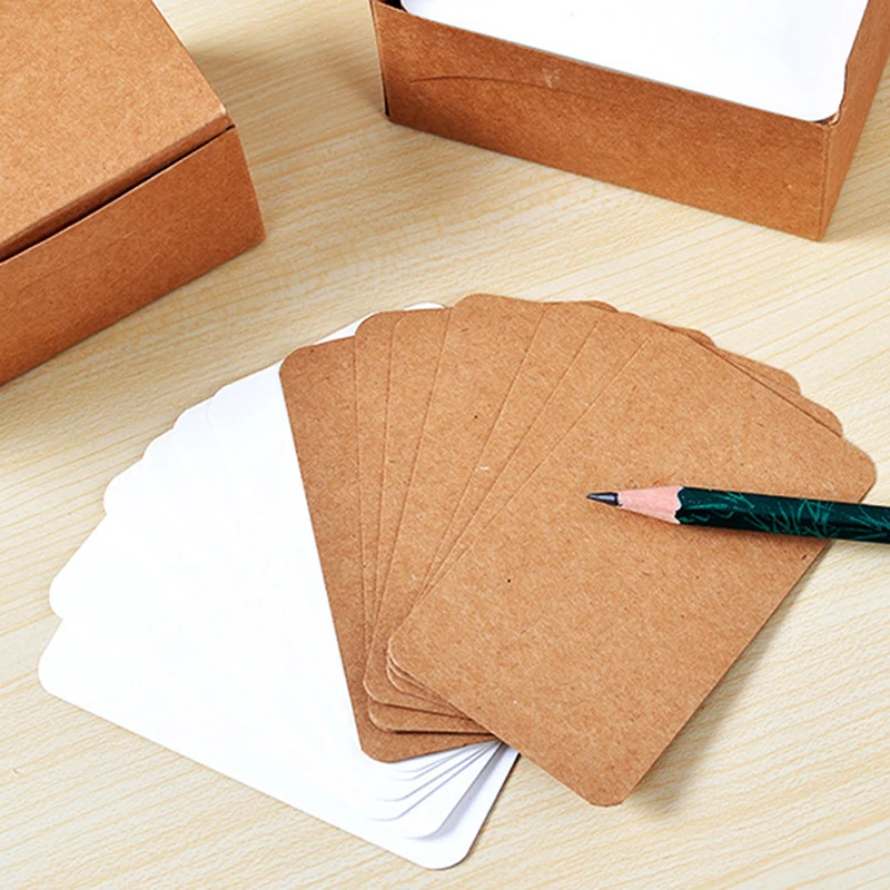 100Pcs/lot Cardboard Blank Playing Card Hard Paper For Board Game DIY Postcard Handmade Wallpaper Message