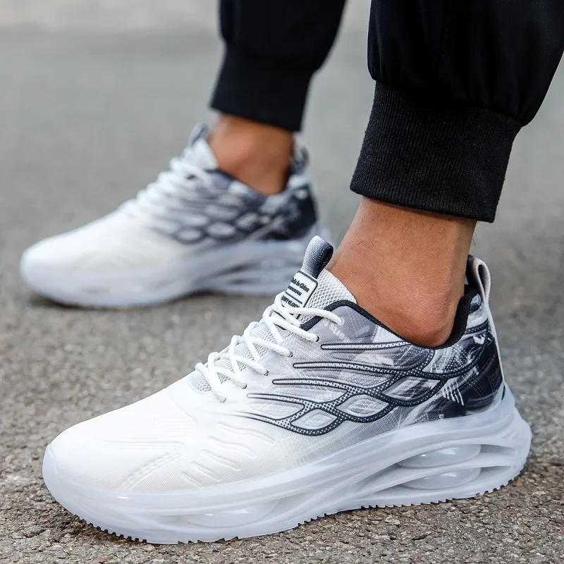 

Мужские кроссовки, удобная, прочная, дышащая, противоскользящая, повседневная мужская обувь, легкая, мягкая, мужская спортивная обувь на шнуровке