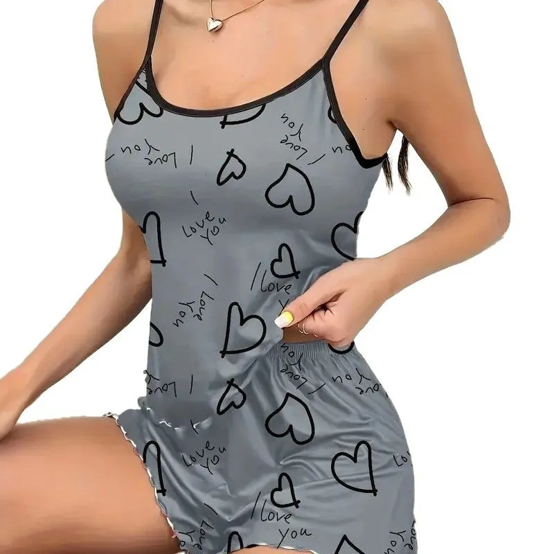 Летняя внешняя торговля, европейские и американские сексуальные шорты на подтяжках, пижамы, женские универсальные домашние уличные летние пижамы